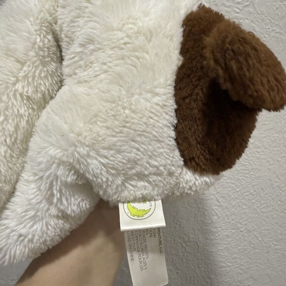 Animal Adventure Cream White PUPPY DOG 13" Plush Brown Ears Tail 2019 Stuffed - Picture 3 of 4